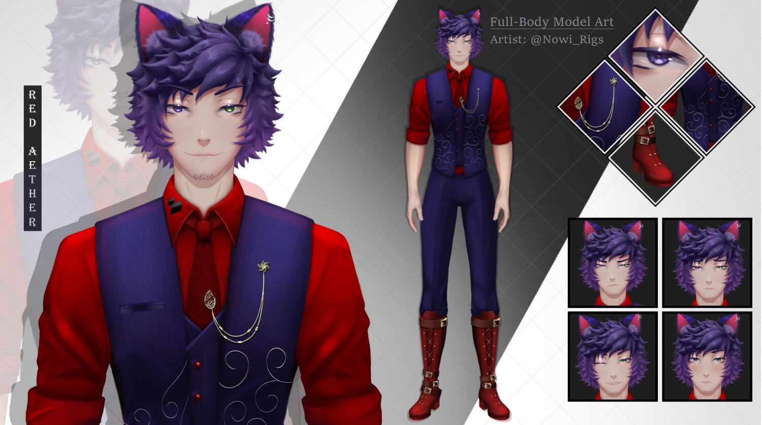 Red Aether - Full Body Art&Rig Red Aether - Full Body Art&Rig